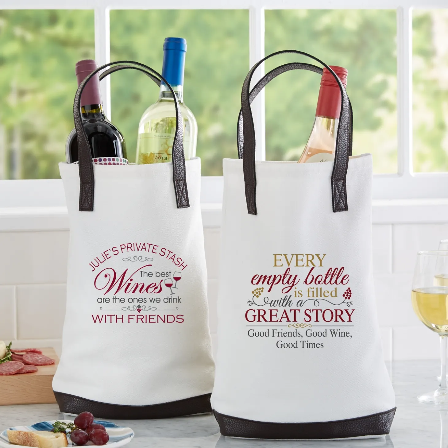 Wine Lovers Two Bottle Wine Tote