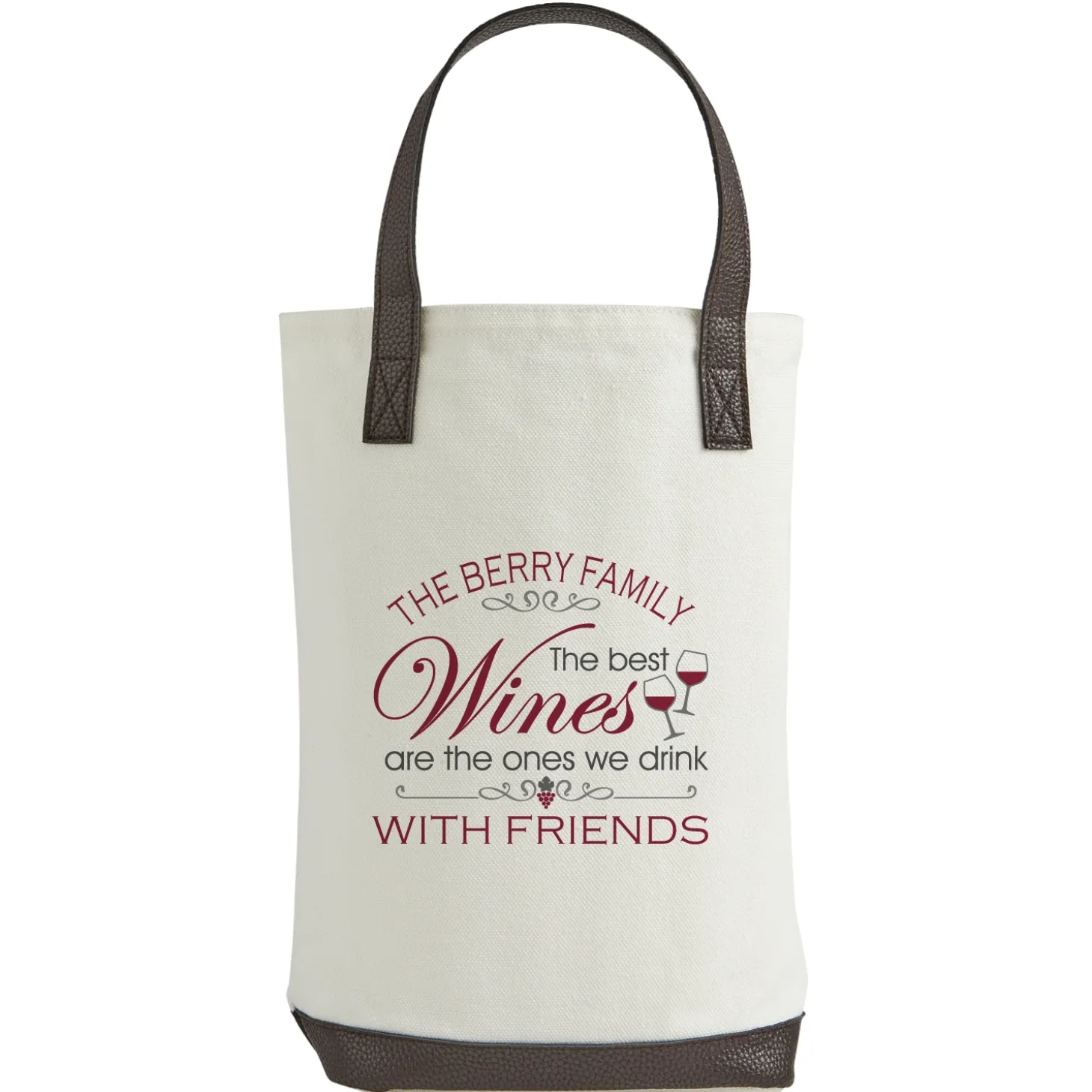 Wine Lovers Two Bottle Wine Tote