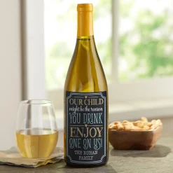 Wine On Us Wine Labels (Set of 4)
