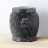Wings Of Love Engraved Marble Cremation Urn