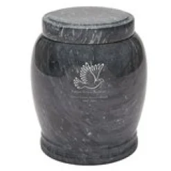 Wings Of Love Engraved Marble Cremation Urn
