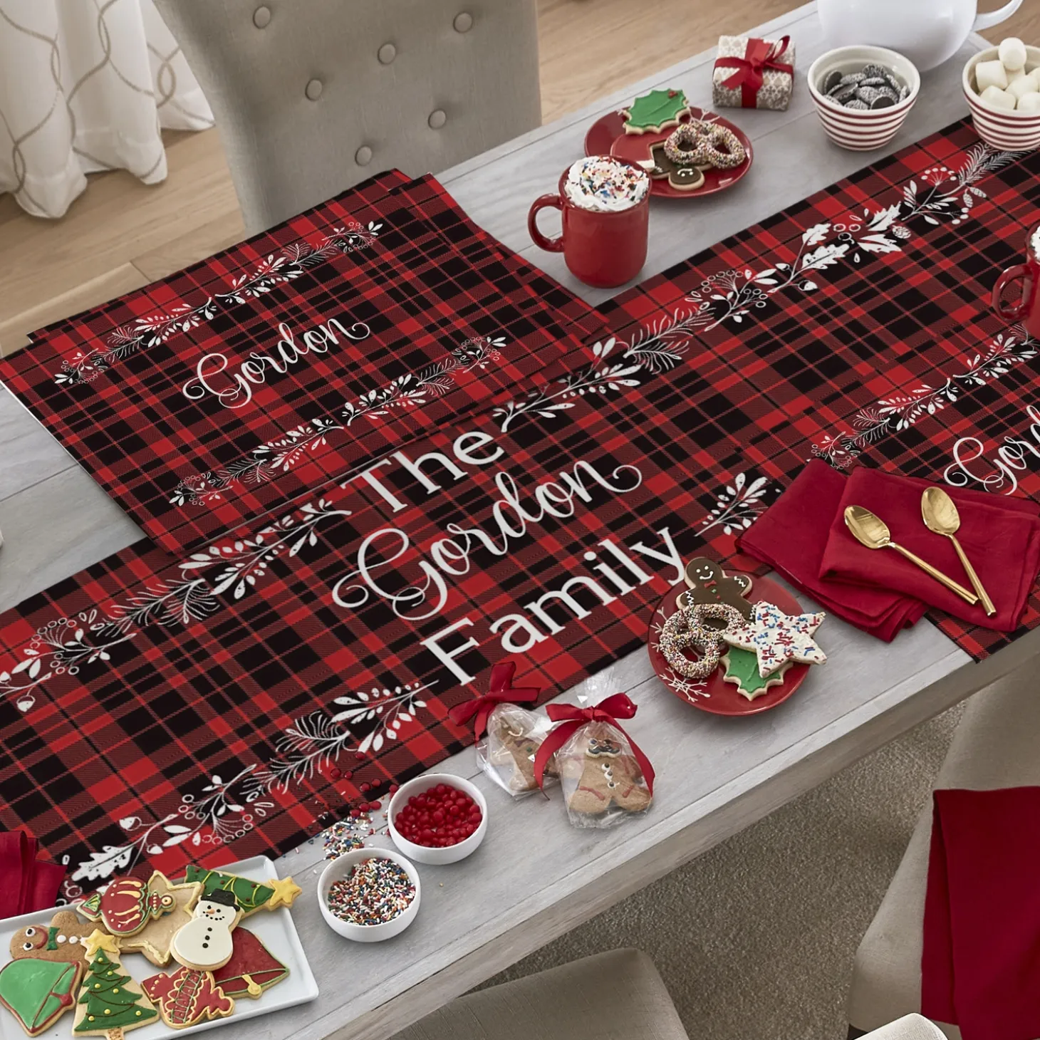 Winter Plaid Table Runner & Placemats