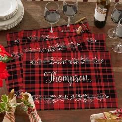 Winter Plaid Table Runner & Placemats