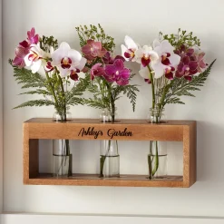 Wooden Bud Vase Holder