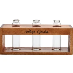 Wooden Bud Vase Holder