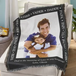 Words Of A Father Photo Throw