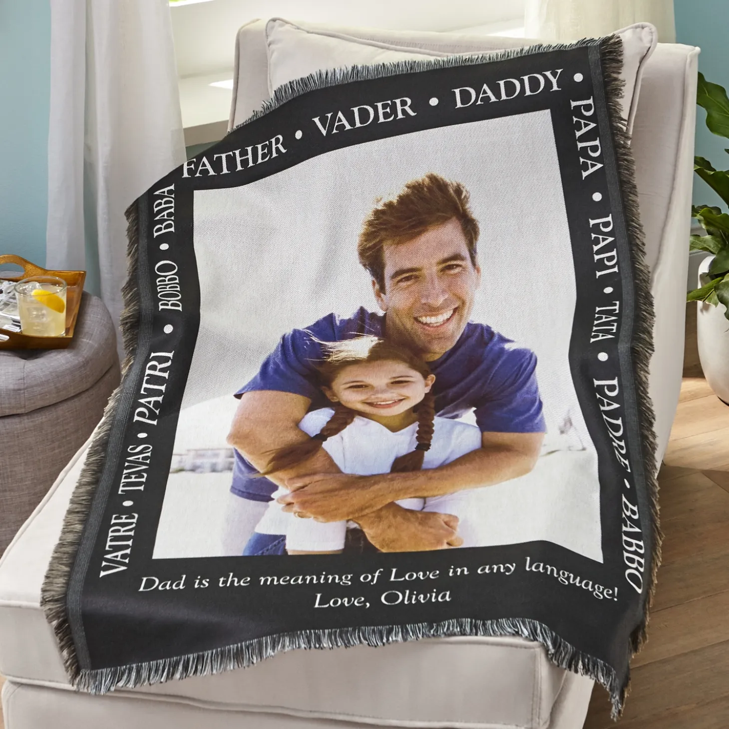 Words Of A Father Photo Throw