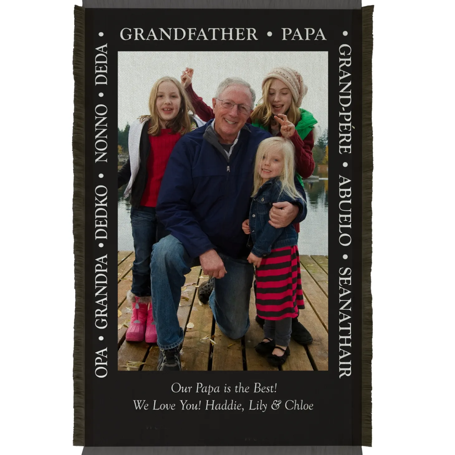 Words Of A Father Photo Throw