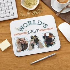 World's Best Dad Photo Mouse Pad