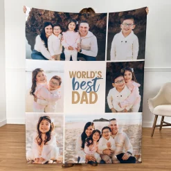 World's Best Dad Plush Blanket