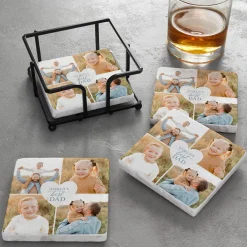 Worlds Best... Marble Photo Coasters