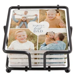 Worlds Best... Marble Photo Coasters
