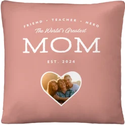 World's Greatest Heart Photo Throw Pillow