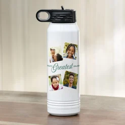World's Greatest Photo Collage Stainless Steel Water Bottle