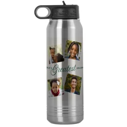 World's Greatest Photo Collage Stainless Steel Water Bottle