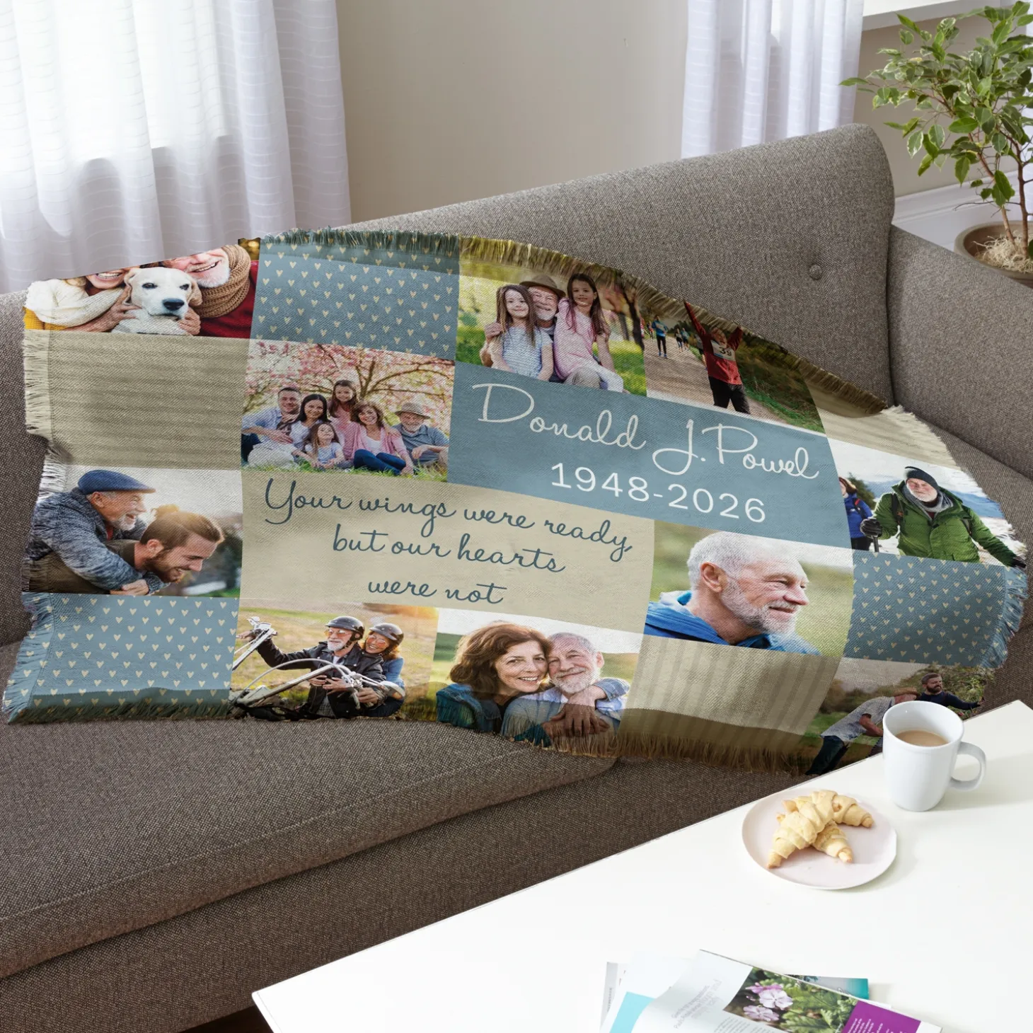 Wrapped In Memories Sympathy Photo Throw