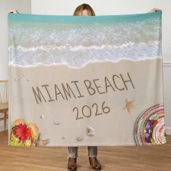 Written In Sand Plush Blanket
