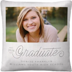 Written With Love Graduation Photo Throw Pillow