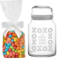 XOXO Sweet Stash Glass Treat Jar