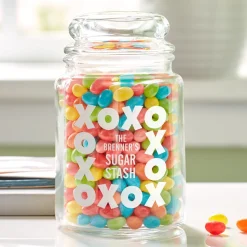 XOXO Sweet Stash Glass Treat Jar
