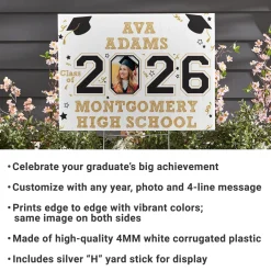 Year Of The Graduate Photo Yard Sign
