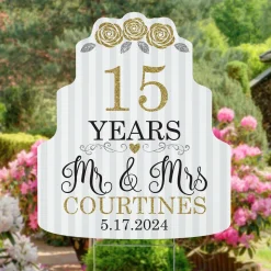 Years of Bliss Anniversary Cake Yard Sign