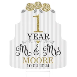 Years of Bliss Anniversary Cake Yard Sign