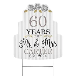 Years of Bliss Anniversary Cake Yard Sign