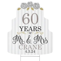 Years of Bliss Anniversary Cake Yard Sign