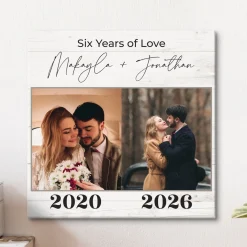 Years of Love Photo Anniversary Canvas
