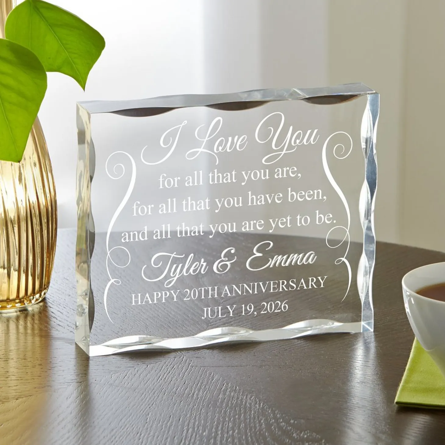 Yet to Be Anniversary Acrylic Block