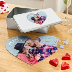 You And Me Photo Heart Puzzle