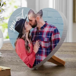 You And Me Photo Wood Heart