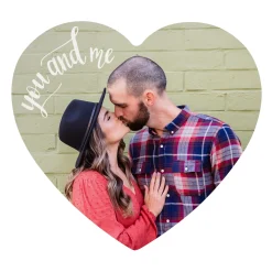 You And Me Photo Wood Heart