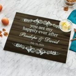 You Are My Happily Ever After Glass Cutting Board