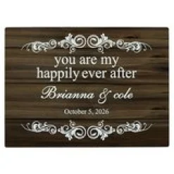 You Are My Happily Ever After Glass Cutting Board