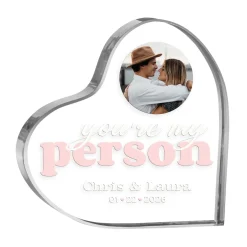 You Are My Person Photo Acrylic Heart