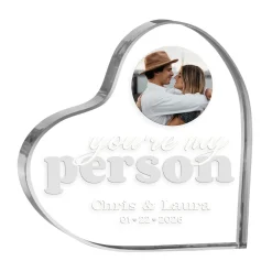 You Are My Person Photo Acrylic Heart
