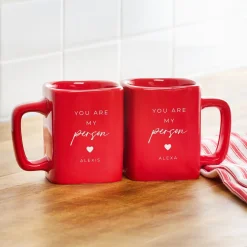 You Are My Person Red Square Mug Set