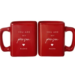 You Are My Person Red Square Mug Set