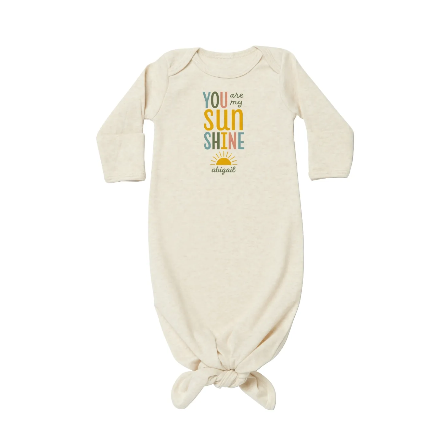 You Are My Sunshine Baby Knotted Gown
