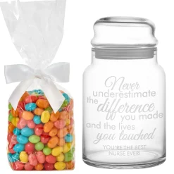 You Made A Difference Glass Treat Jar