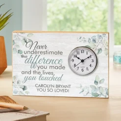 You Made A Difference Wood Clock