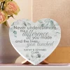You Made A Difference Wood Heart