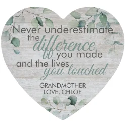 You Made A Difference Wood Heart