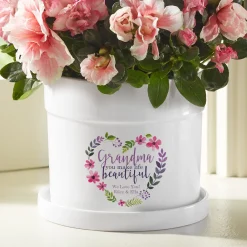 You Make Life Beautiful Planter with Tray