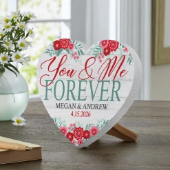 You & Me Forever Wood Heart
