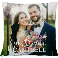 You & Me Wedding Photo Pillow