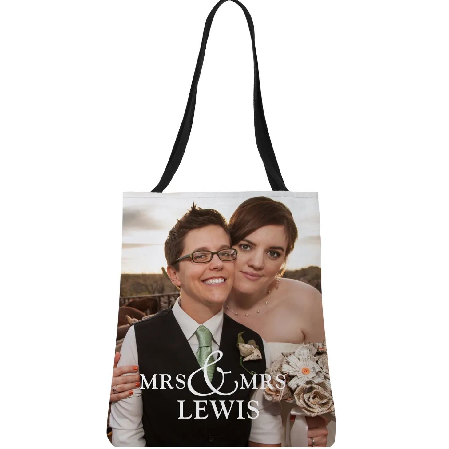 You & Me Wedding Photo Tote