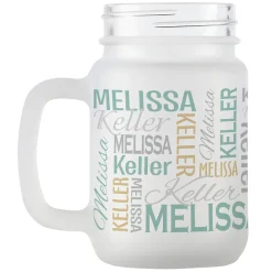 You Name It! Signature Frosted Mason Jar